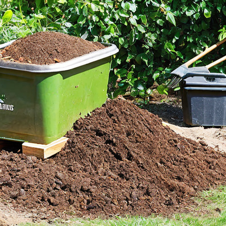 garden compost pile flipping